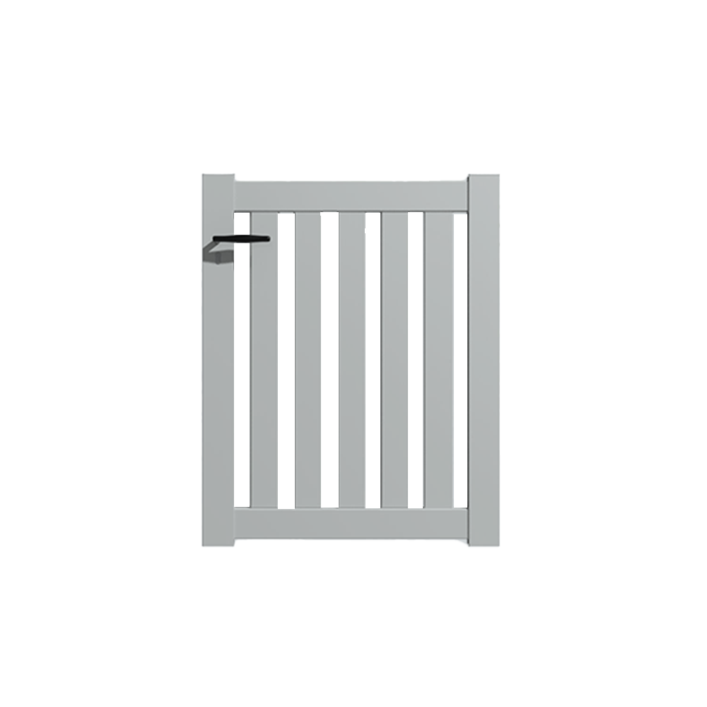 Portail Packit - Portillon alu modèle ajouré en kit dim. L.1000 (entre piliers) x H.1200  Gris Lumière (RAL 7035)