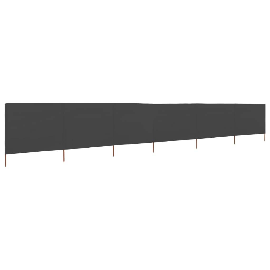 Helloshop26 - Brises-vue paravent 6 panneaux tissu 800 x 80 cm gris - Imagen 1
