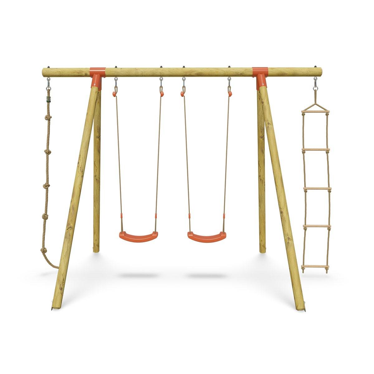 Trigano Jardin - Portique bois 2,30 m Topwood TILA 4 enfants - Image 1