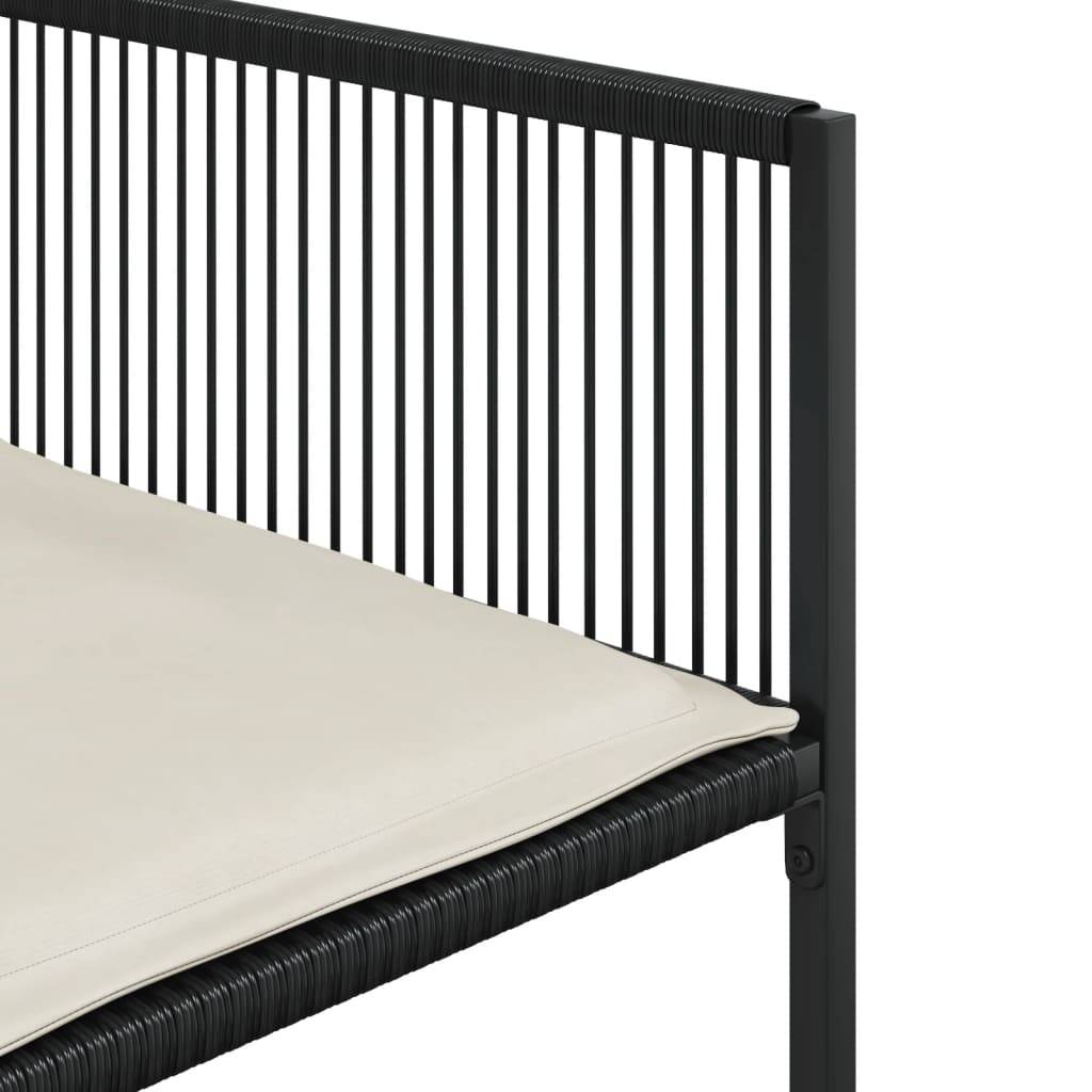 Chaise de jardin résine tressée noir avec coussins 50,5 x 51 x 81,5 cm - PANGIVO - Image 10