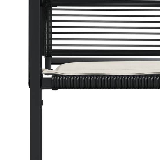 Chaise de jardin résine tressée noir avec coussins 50,5 x 51 x 81,5 cm - PANGIVO - Image 9