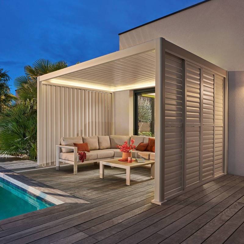 Hesperide - Pergola bioclimatique autoportante Evora 369x369x250,8cm argile - Hespéride - Image 6