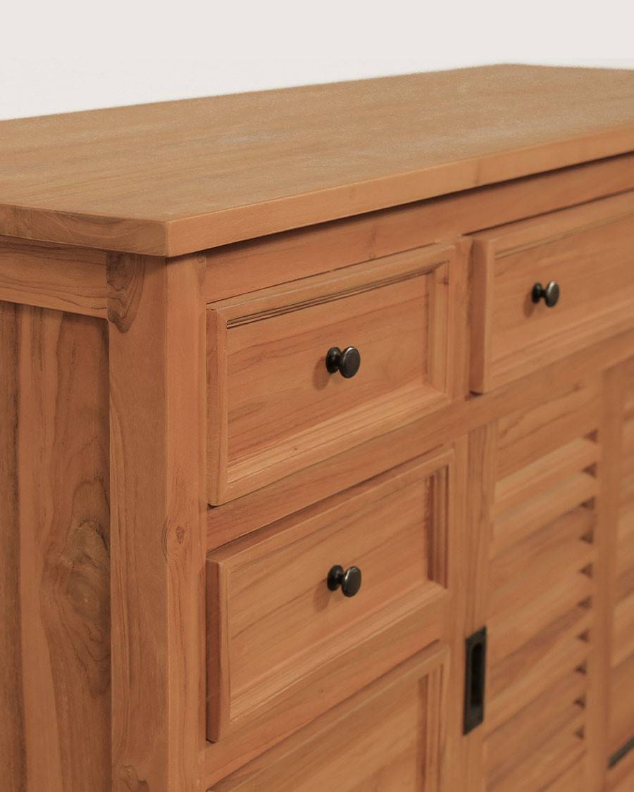 Savanna - Meuble  en teck portes persiennes - UNIQKA - Imagen 7