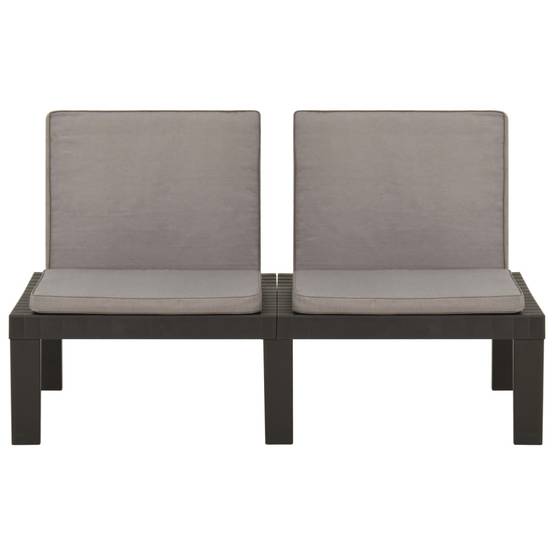 ComfortXL - Salon de jardin 3p Plastique avec Coussins pour Terrasse Extérieur Gris – ComfortXL Outdoor Living - Image 7