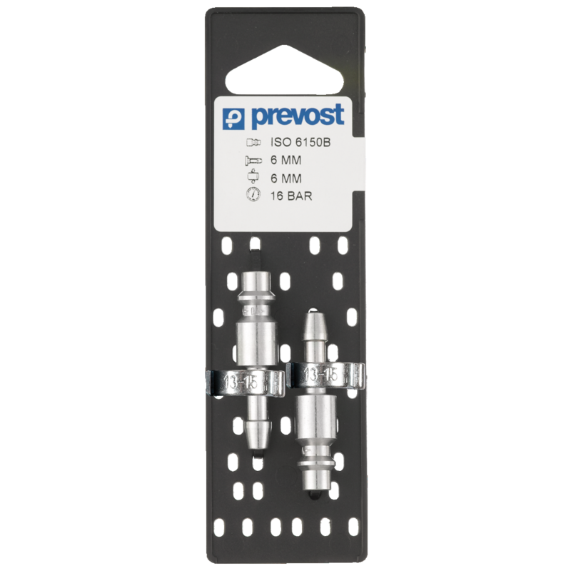Embout PREVOST pour flexibles Ø10 mm avec colliers à oreilles 1518 - La paire - IRP 066810P2
