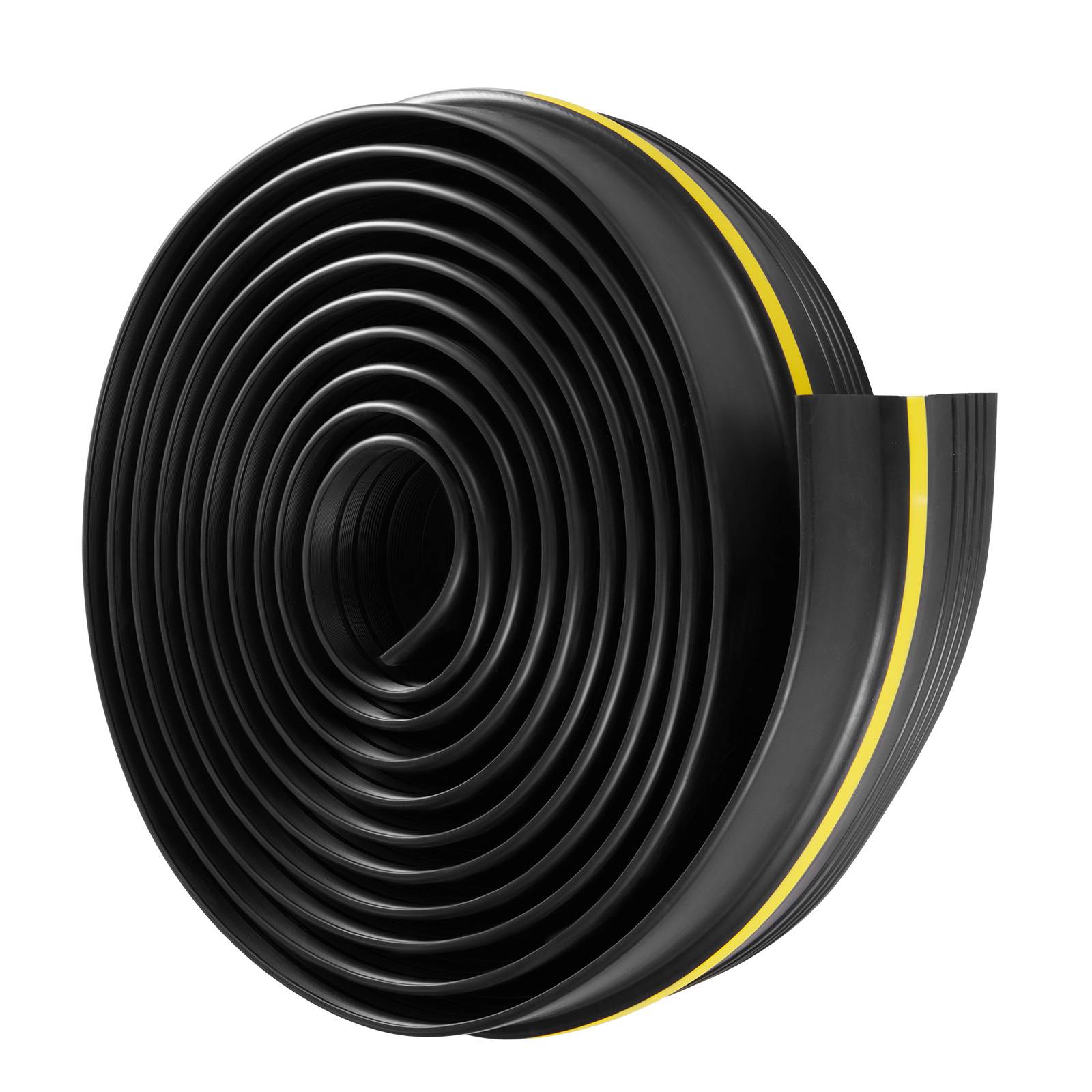 Vevor - VEVOR Joint porte garage 6m, seuil étanchéité U+O, 2pcs, PVC, adhésif, noir. - Image 9