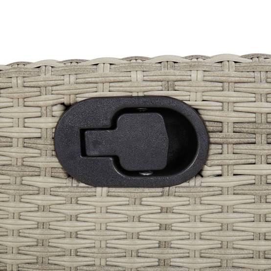 Fauteuil de Jardin Relax Résine Tressée Dossier Inclinable pour Balcon Terrasse Gris Clair – ComfortXL Outdoor Living - Image 8
