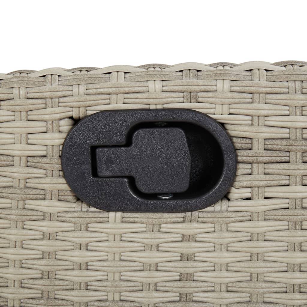 Fauteuil de Jardin Relax Résine Tressée Dossier Inclinable pour Balcon Terrasse Gris Clair – ComfortXL Outdoor Living - Image 8