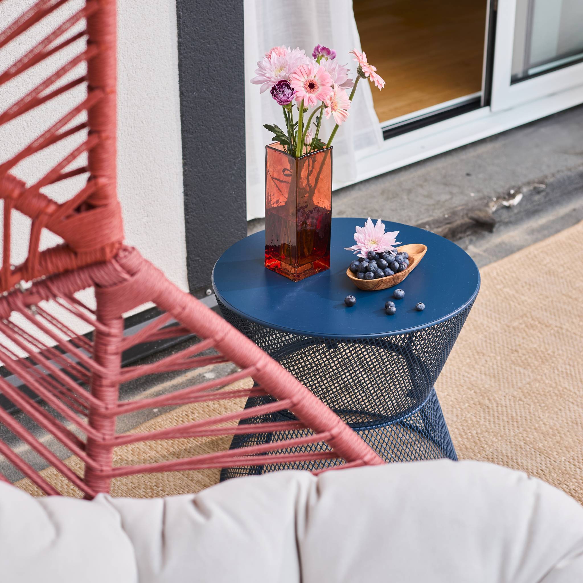 sweeek - Fauteuil oeuf de jardin acier et résine tressée terracotta - Ovoa | sweeek - Image 5