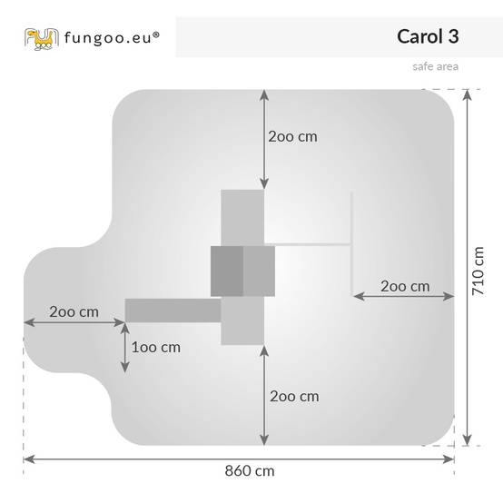 Fungoo - Plateforme de jeux en bois Carol Tour + toboggan + balançoire + rampe - Image 6
