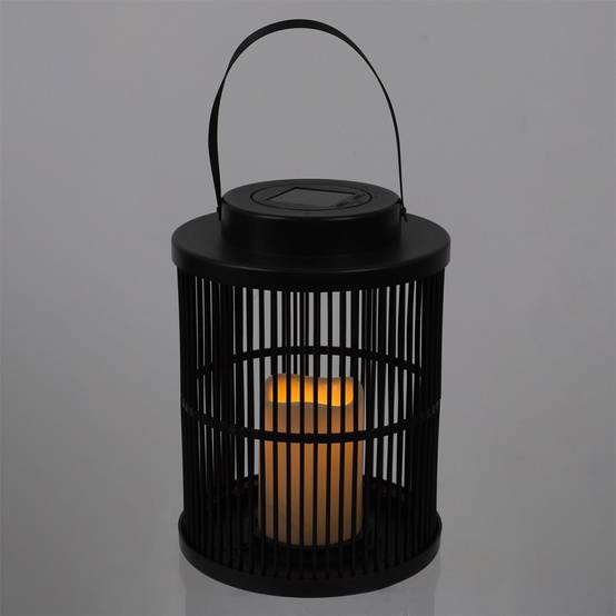 The Home Deco Factory - Lanterne Solaire "Bougie LED" 25cm Noir - Image 3