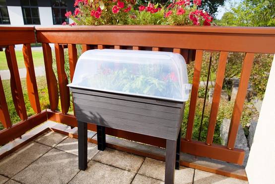 Habitat Et Jardin - Kit De 3 Carrés Potagers "urban" Sur Pieds Avec Serre - 75 X 37 X 65 Cm -habitat Et Jardin - Image 3
