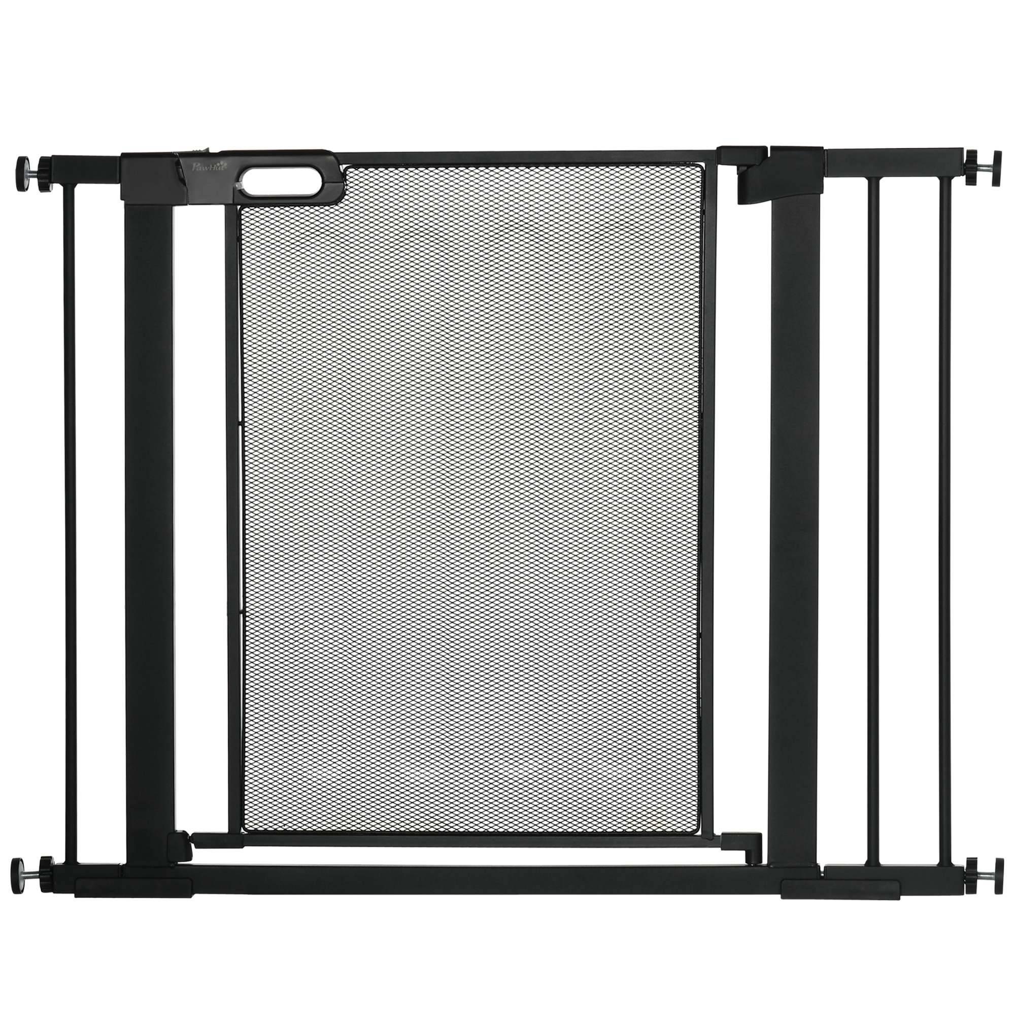 Barrière de sécurité escalier pour animal, réglable 75-103 cm, noir