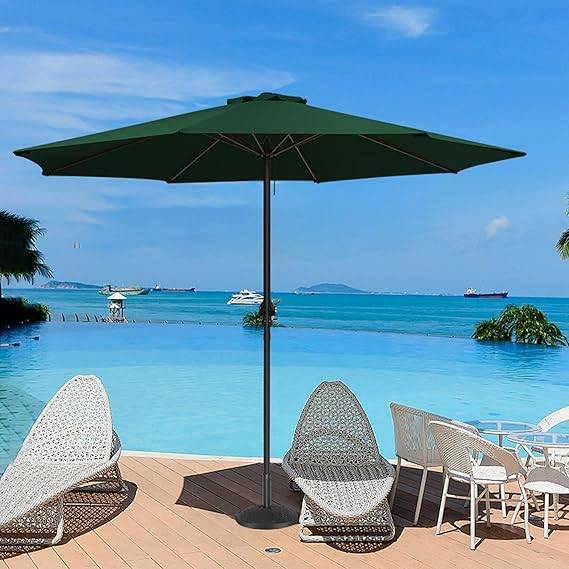 Parasol de jardin Auvent de rechange universel de terrasse, compatible avec un parasol de 2.3m à 8 baleines, auvent uniquement,vert foncé-Lytech - Image 5