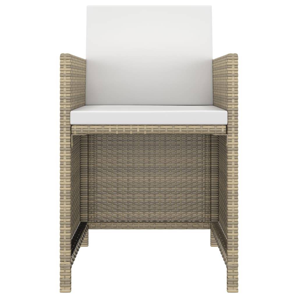Vidaxl - Ensemble à manger de jardin et coussins 5 pcs Poly rotin Beige vidaXL 3095501 - Image 5