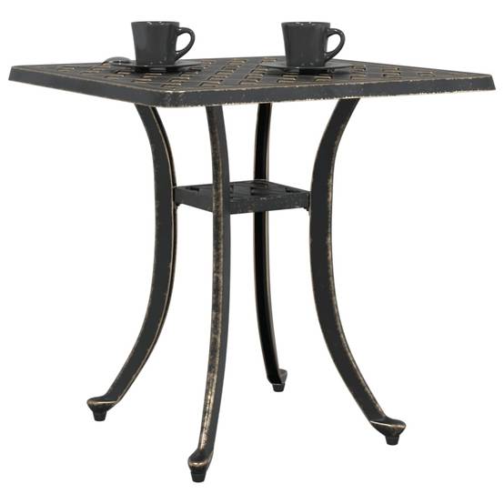 Table de jardin aluminium coulé bronze 53 x 53 x 53 cm, Poids :4.85kg - PANGIVO - Image 4