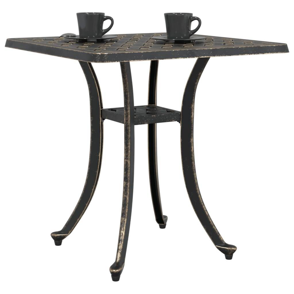 Table de jardin aluminium coulé bronze 53 x 53 x 53 cm, Poids :4.85kg - PANGIVO - Image 4