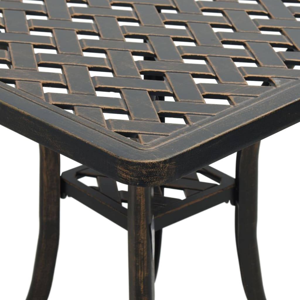 Table de jardin aluminium coulé bronze 53 x 53 x 53 cm, Poids :4.85kg - PANGIVO - Image 9