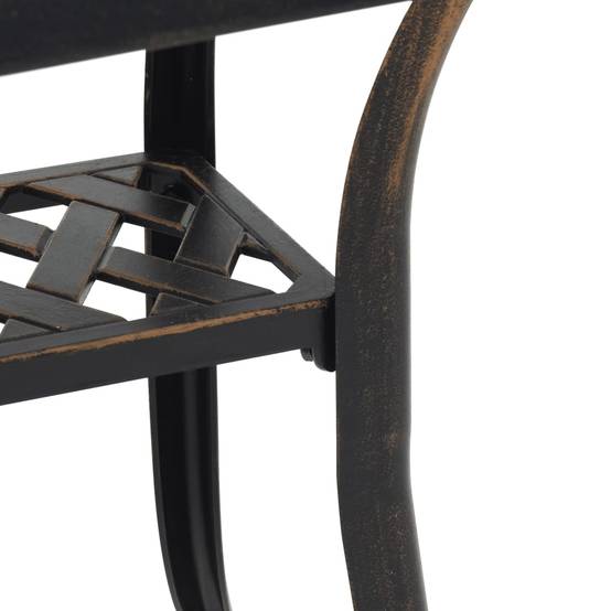 Table de jardin aluminium coulé bronze 53 x 53 x 53 cm, Poids :4.85kg - PANGIVO - Image 10