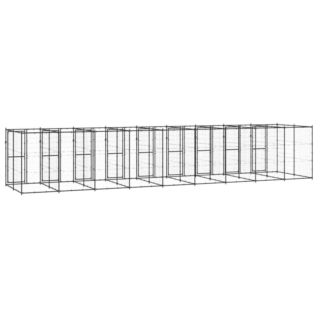 Vidaxl - Chenil d'extérieur pour chiens Acier 21,78 m² vidaXL 3082267 - Imagen 5