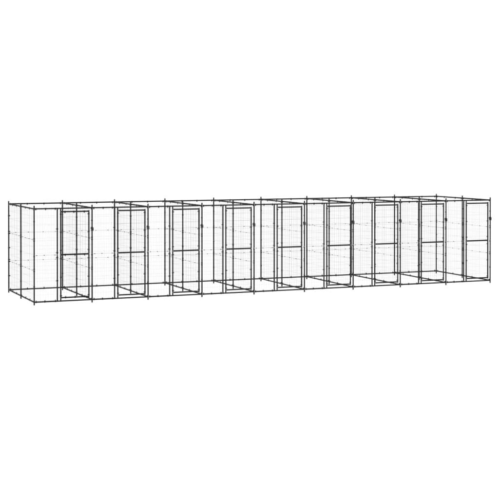 Vidaxl - Chenil d'extérieur pour chiens Acier 21,78 m² vidaXL 3082267 - Imagen 1