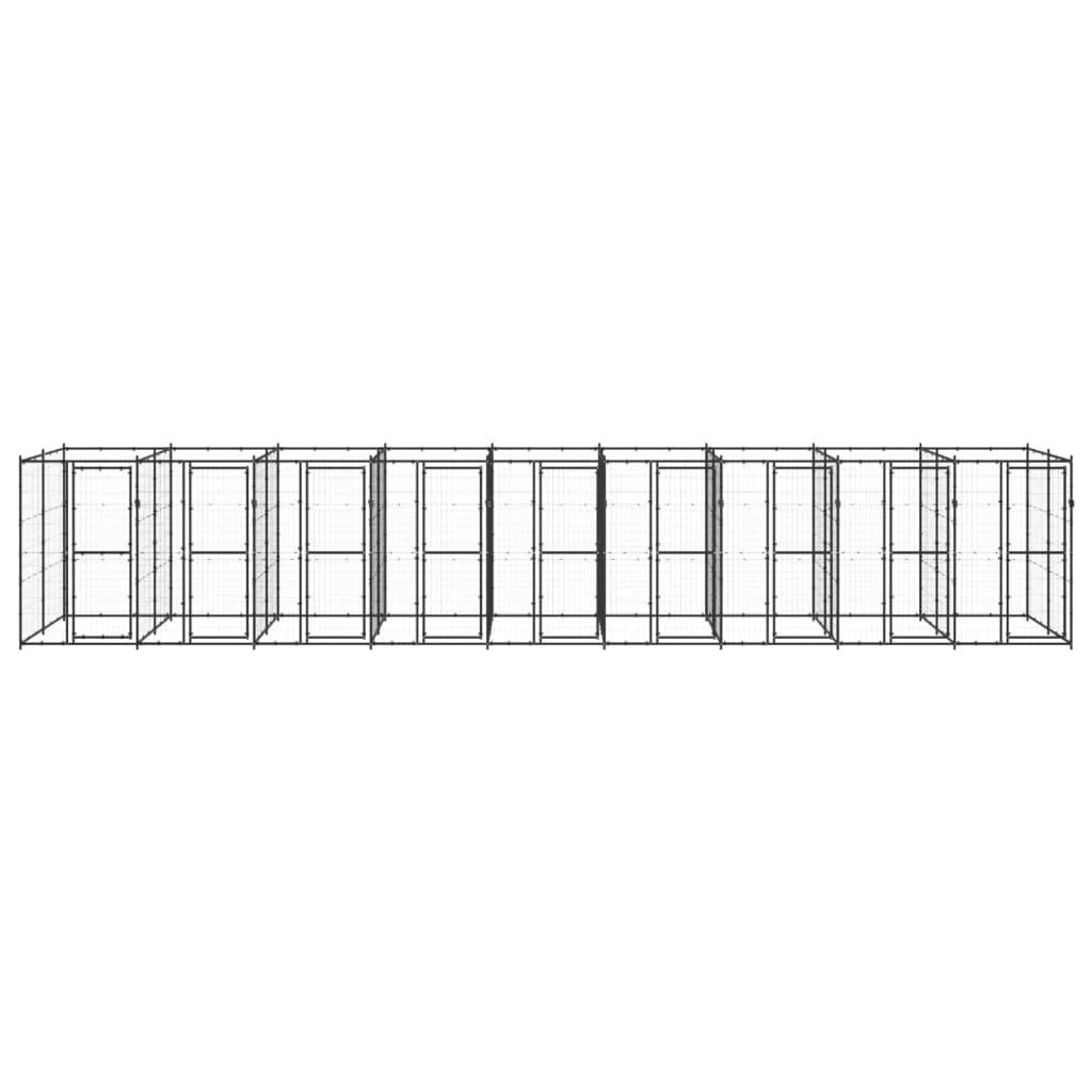 Vidaxl - Chenil d'extérieur pour chiens Acier 21,78 m² vidaXL 3082267 - Imagen 2
