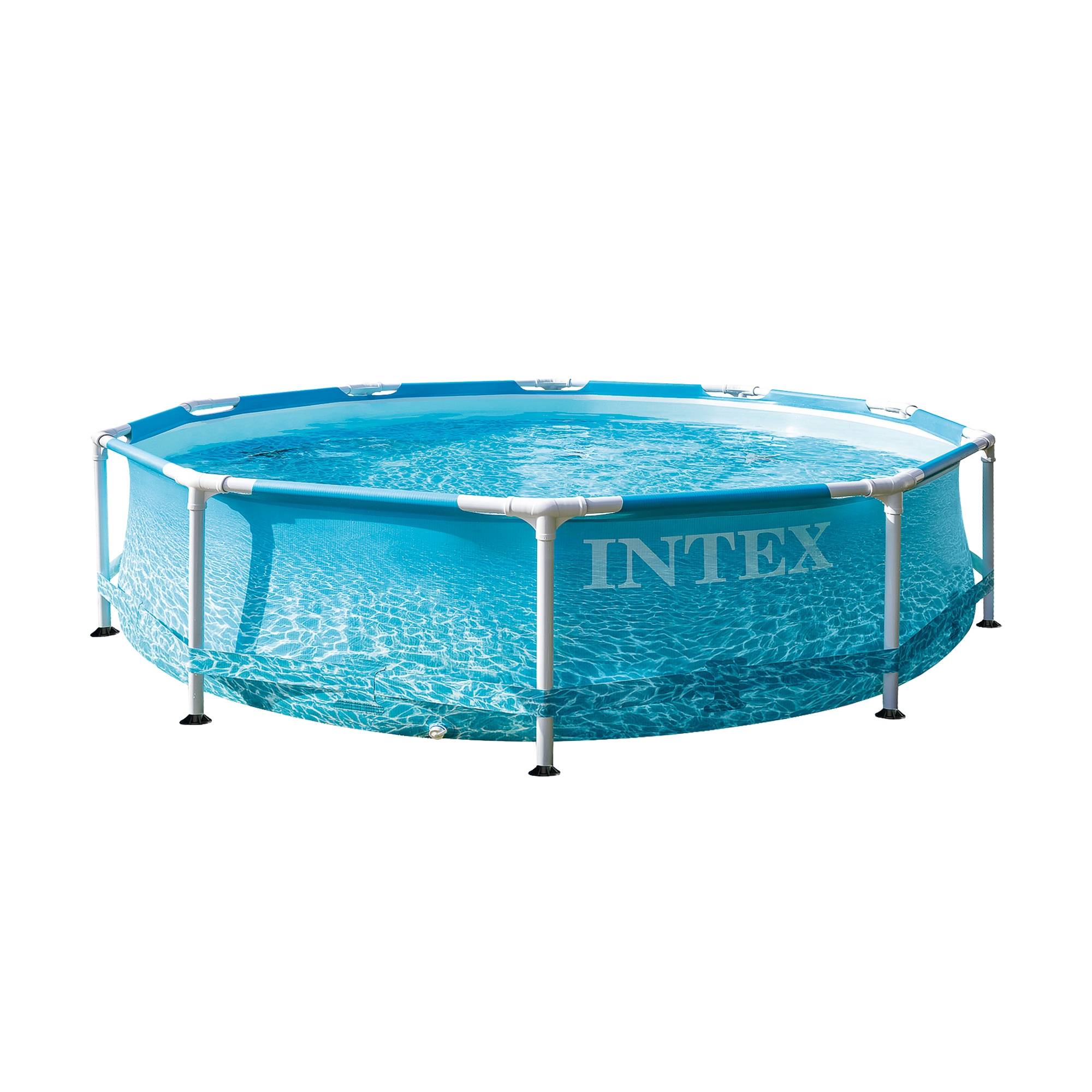 Intex - Intex Piscine avec cadre métallique familiale pour enfants 305 x 76cm ronde bleu - Imagen 1