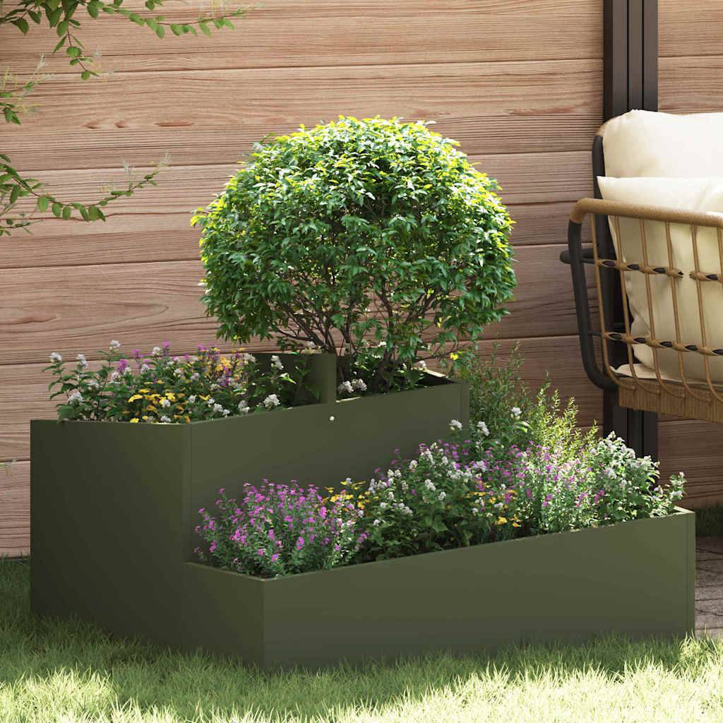 Maison Chic - Cache-pot, Pot De Fleurs Vert olive 80 x 80 x 50 cm g435