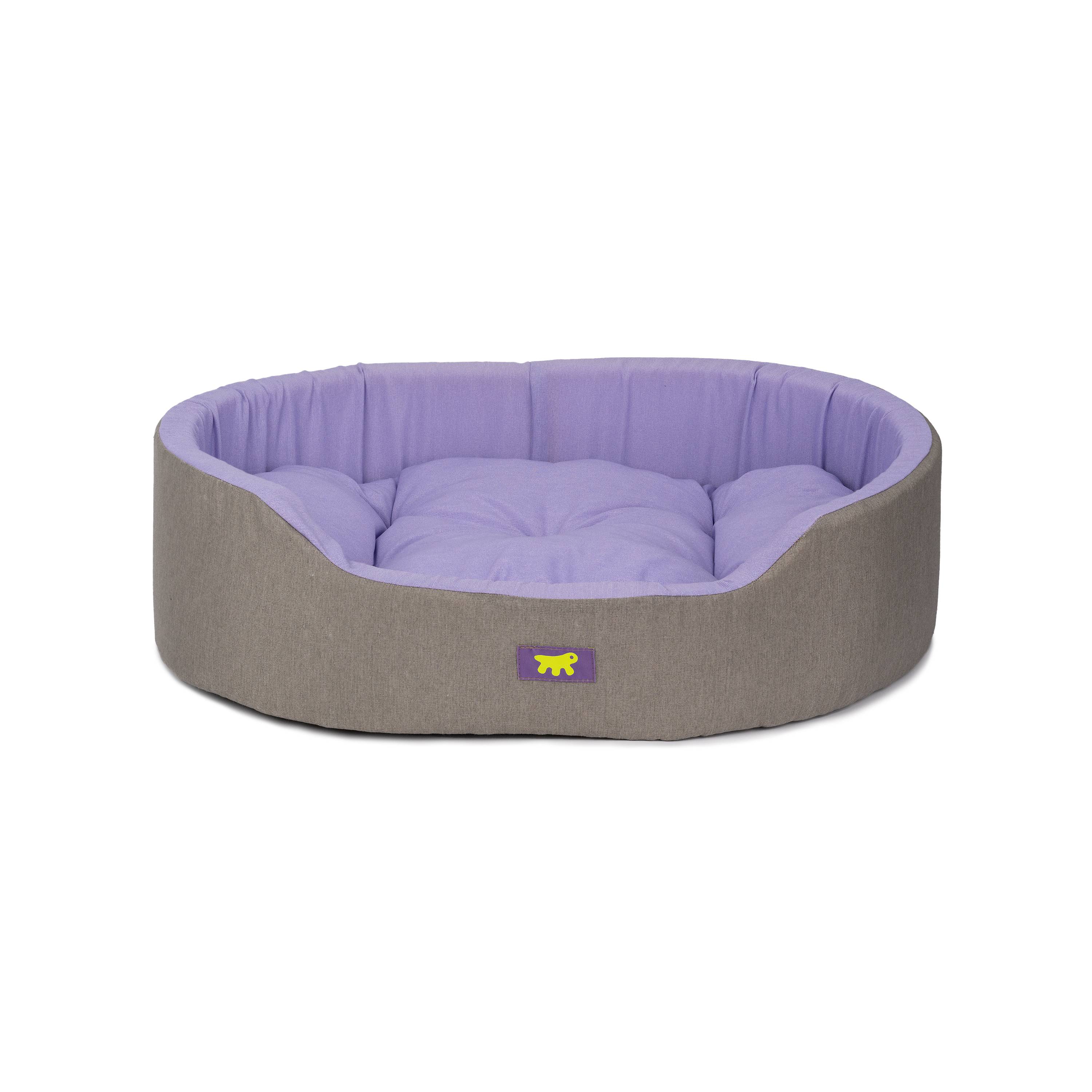 Ferplast - Ferplast Panier Chien Dandy, Coussin Amovible et Lavable, Housse en Coton avec Rembourrage Doux, Lit Chiens Moyen, 80 x 55 x H 18 cm, Lilas - Imagen 1