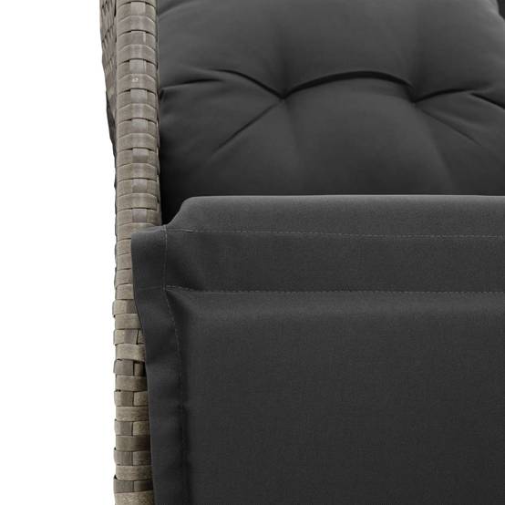 Salon de Jardin 8 Personnes Résine Tressée Fauteuils Inclinables Repose-pieds Gris – ComfortXL Outdoor Living - Image 7