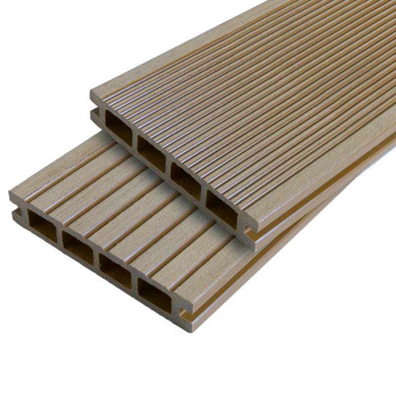 Lame terrasse bois composite alvéolaire Dual - Coloris - Beige clair, Epaisseur - 25mm, Largeur - 14 cm, Longueur - 120 cm - Image 1