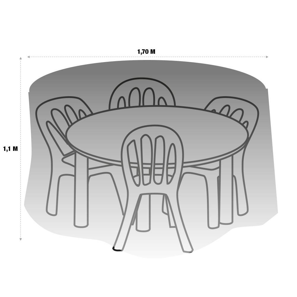 Housse de protection table ronde de jardin - Image 4