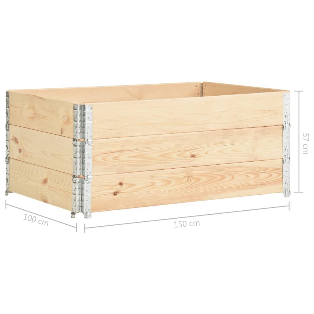Helloshop26 - Jardinières surélevées 3 pcs 100 x 150 cm bois de pin solide - Imagen 6
