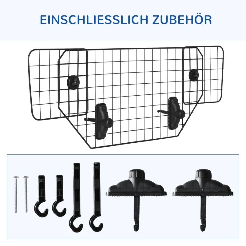Grille de protection chien voiture universelle 90-120 x 0.6 x 40.5 cm métal - PANGIVO - Image 6