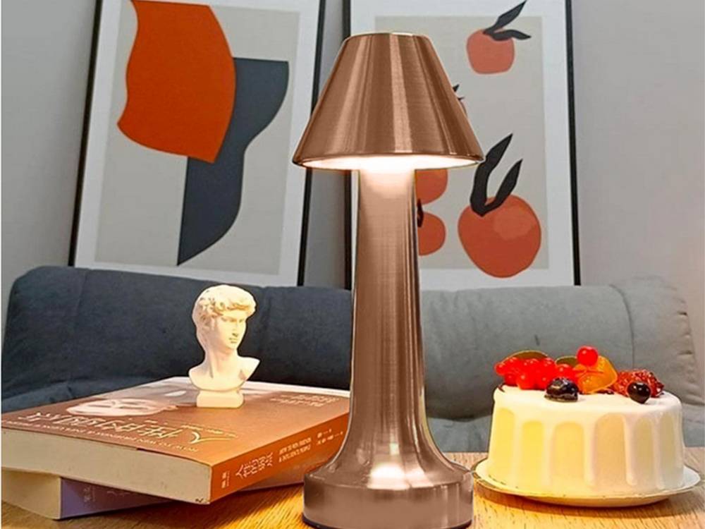 Lampe de nuit de table pour chambre à coucher lampe tactile 3 étapes sans fil - Image 7
