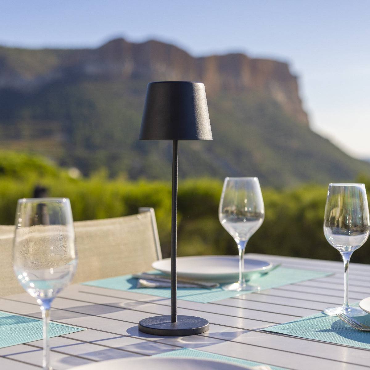 Lumisky - Lampe de table sans fil KELLY Noir H38cm - Imagen 3
