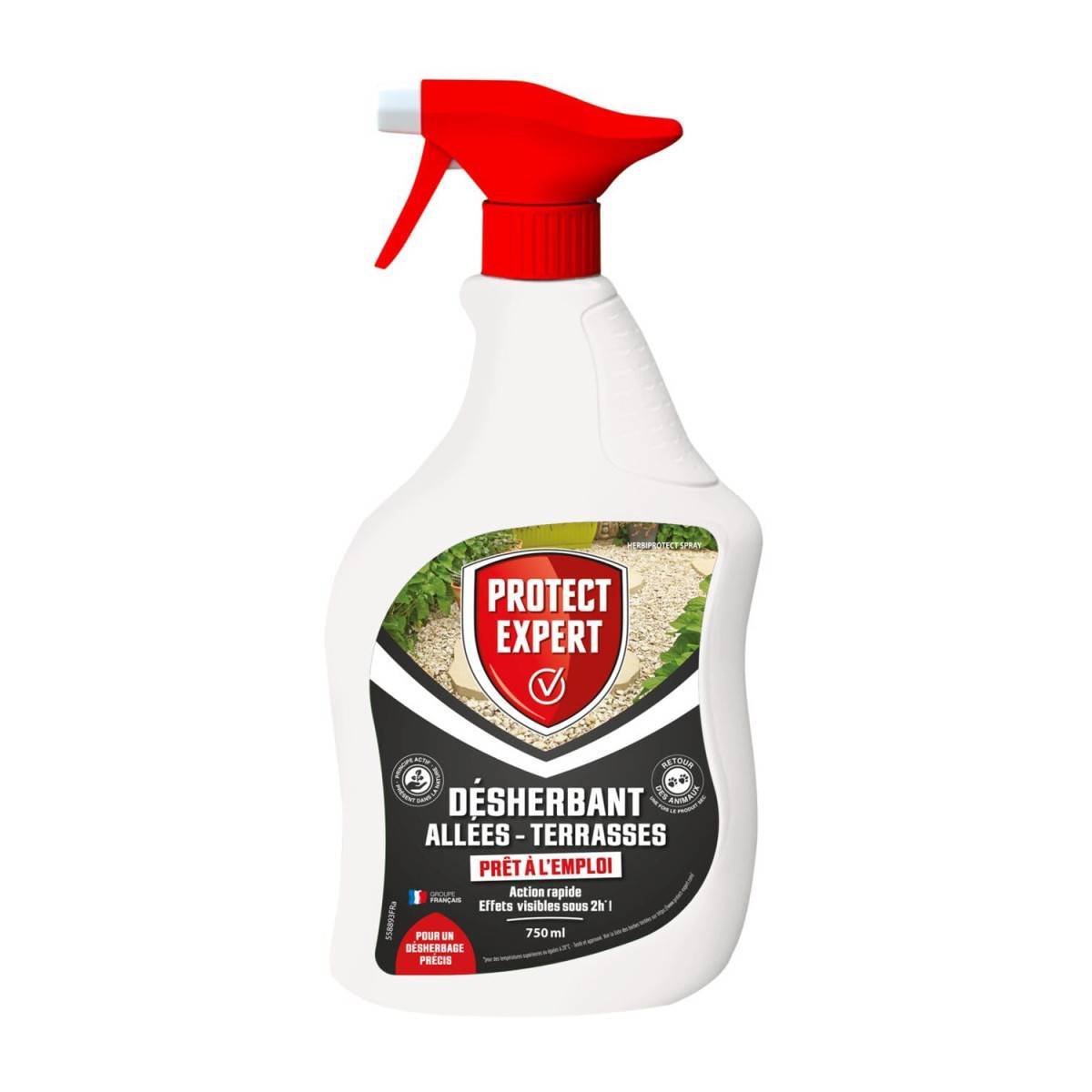 Solabiol - PROTECT EXPERT Pulverizador Herbicida Concentrado | Grandes Patios y Caminos | 750ml | Actúa Por Contacto - Imagen 1