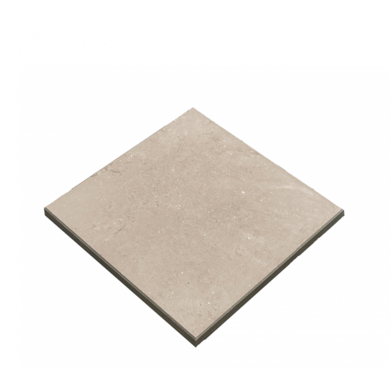 Dalle terrasse béton composite recyclé 50x50x3 cm - 7 kg : facile à poser - Sable  - Jardinex - Image 1