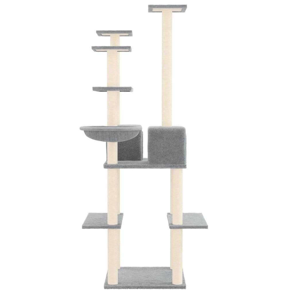 Vidaxl - Arbre à chat avec griffoirs en sisal Gris clair 167 cm vidaXL 171610 - Imagen 5
