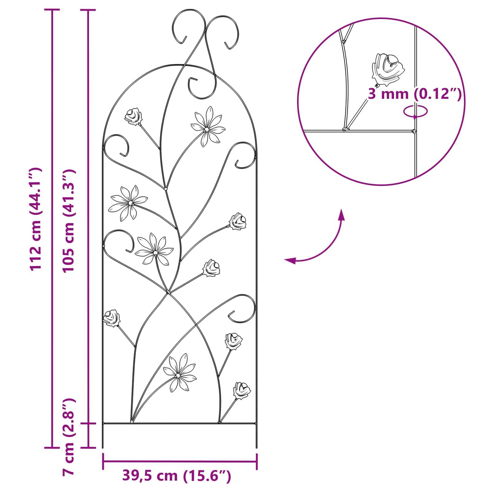 Arche de Jardin Pin Imprégné pour Plantes Grimpantes 130x60x230cm - ComfortXL Outdoor Living - Image 9