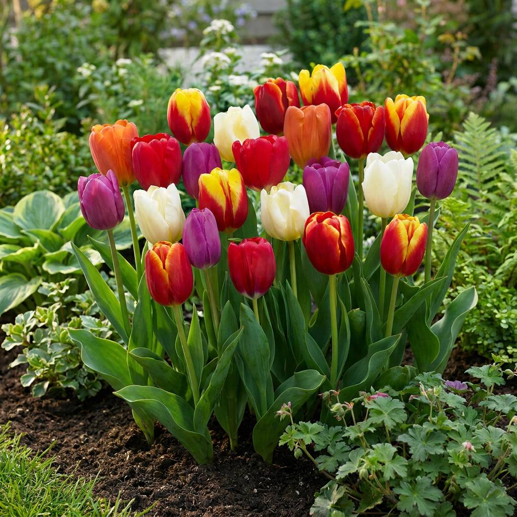 La Green Touch - Tulipe triomphe en mélange - 15 bulbes - calibre 11/12 - Image 2