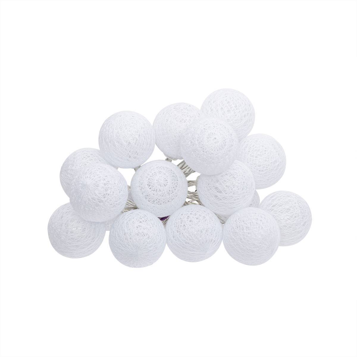 Atmosphera - Guirlande LED 16 boules pile blanc L255cm - Atmosphera Créateur d'intérieur - Image 2