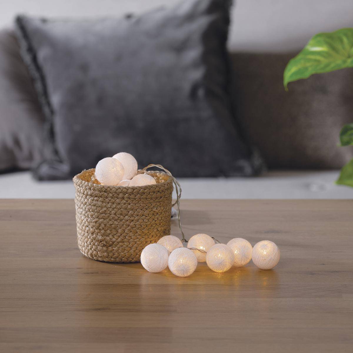 Atmosphera - Guirlande LED 16 boules pile blanc L255cm - Atmosphera Créateur d'intérieur - Image 3