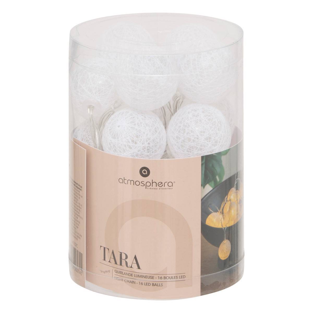 Atmosphera - Guirlande LED 16 boules pile blanc L255cm - Atmosphera Créateur d'intérieur - Image 4