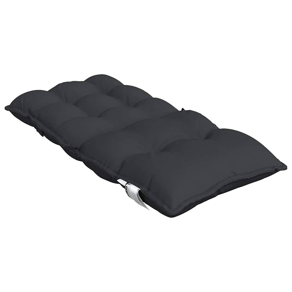 Coussins de chaise à dossier bas tissu oxford noir 100 x 50 x 7 cm, poids:9.15kg - PANGIVO - Image 6