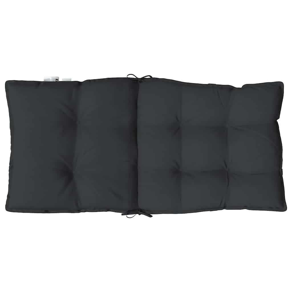 Coussins de chaise à dossier bas tissu oxford noir 100 x 50 x 7 cm, poids:9.15kg - PANGIVO - Image 7