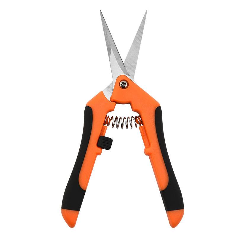 Cisaille de jardin polyvalente orange - lames en acier inoxydable - IntiMeg