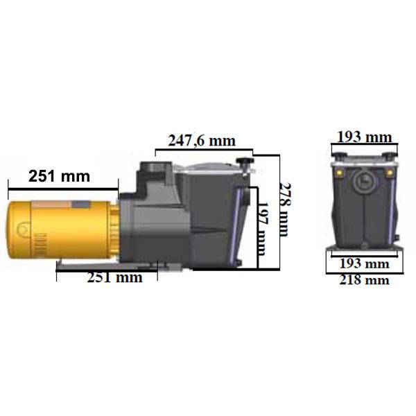 Hayward - Pompe filtration Hayward Super Pump (Superpump) -  - Type 2 cv - Monophasé -  - 19,5 m3/h - Imagen 3