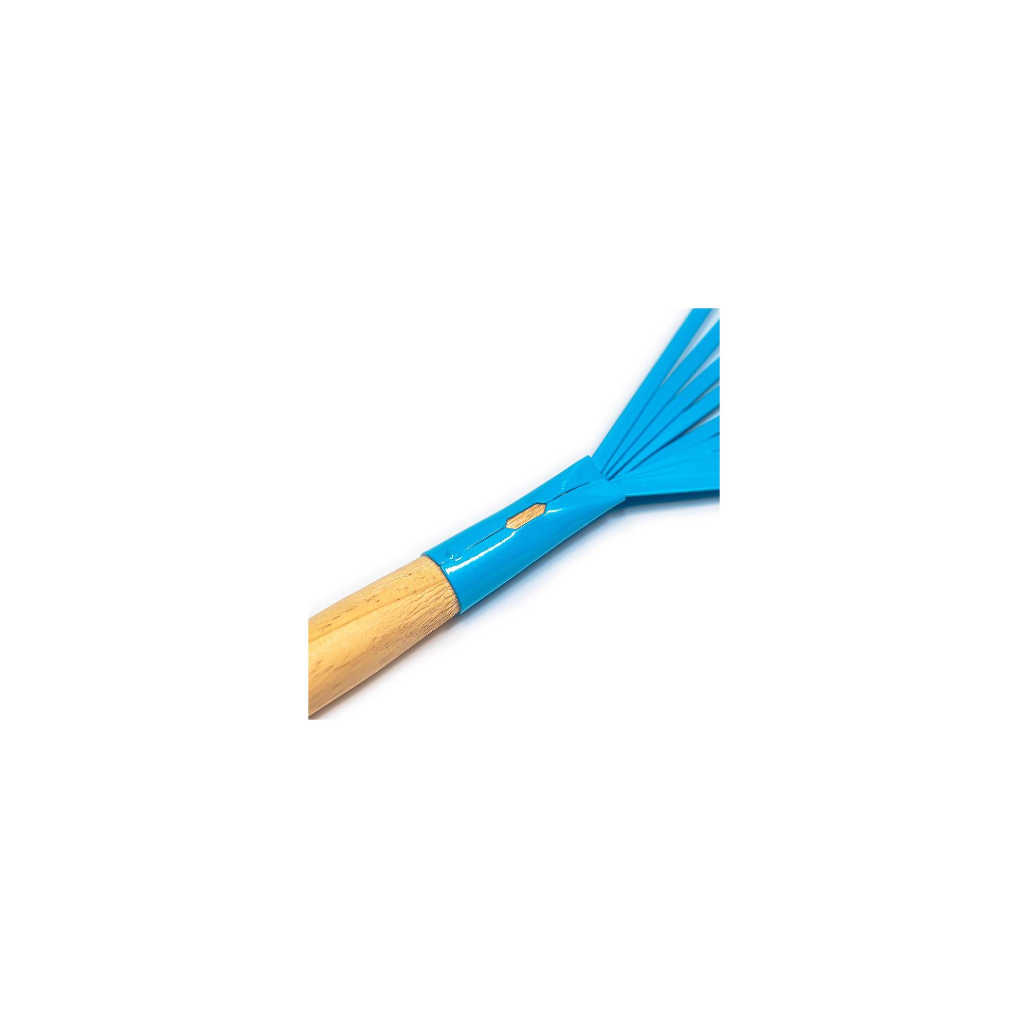 Jouet de plage - Balai à feuille pour enfant - Bleu - Manche en bois - Imagen 3