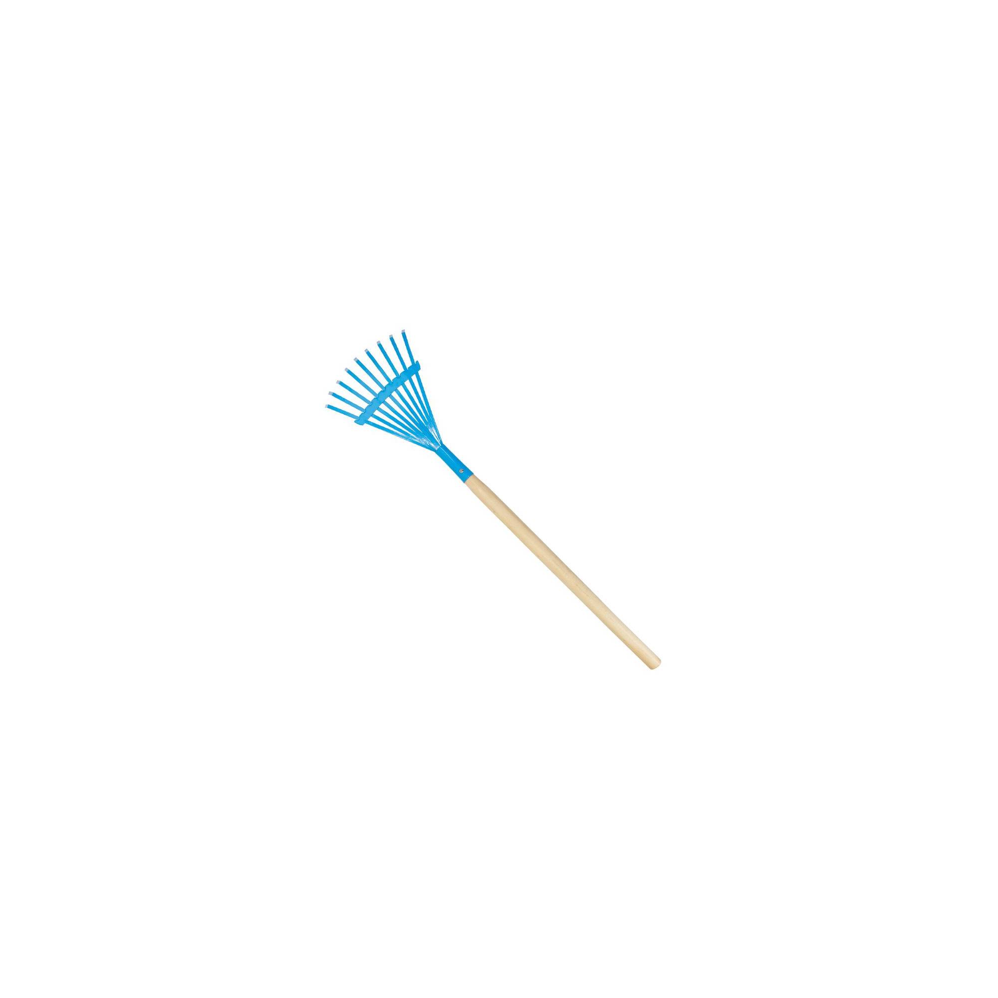 Jouet de plage - Balai à feuille pour enfant - Bleu - Manche en bois - Imagen 1